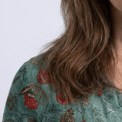 Marina | Floral V Neck Three Quarter Sleeve Maxi Dress - Harry & Olivia Birmingham