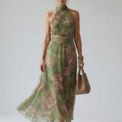 Naomi | Halter Maxi Dress - Harry & Olivia Birmingham