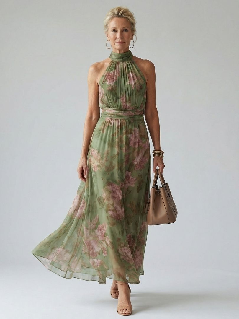 Naomi | Halter Maxi Dress - Harry & Olivia Birmingham