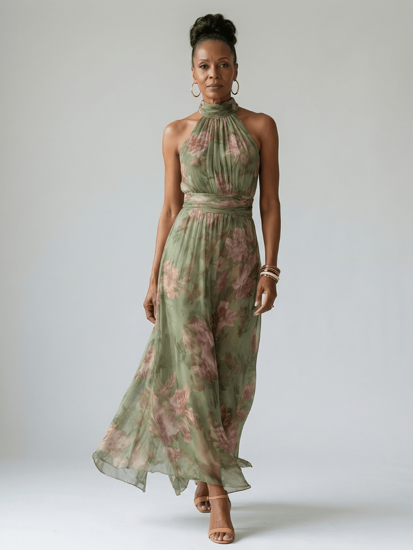 Naomi | Halter Maxi Dress - Harry & Olivia Birmingham