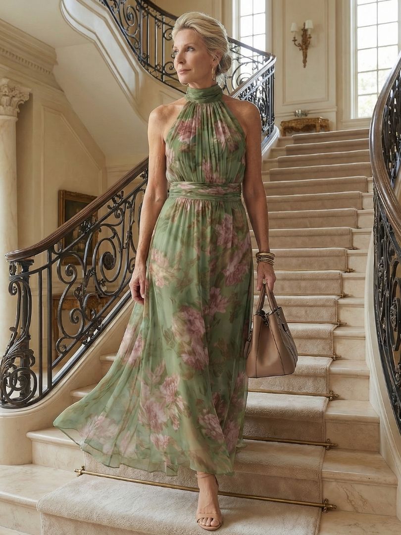 Naomi | Halter Maxi Dress - Harry & Olivia Birmingham