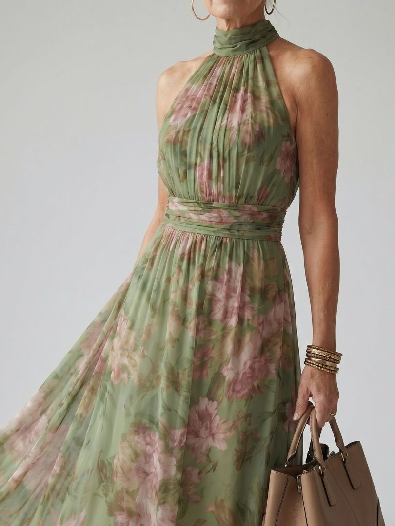 Naomi | Halter Maxi Dress - Harry & Olivia Birmingham