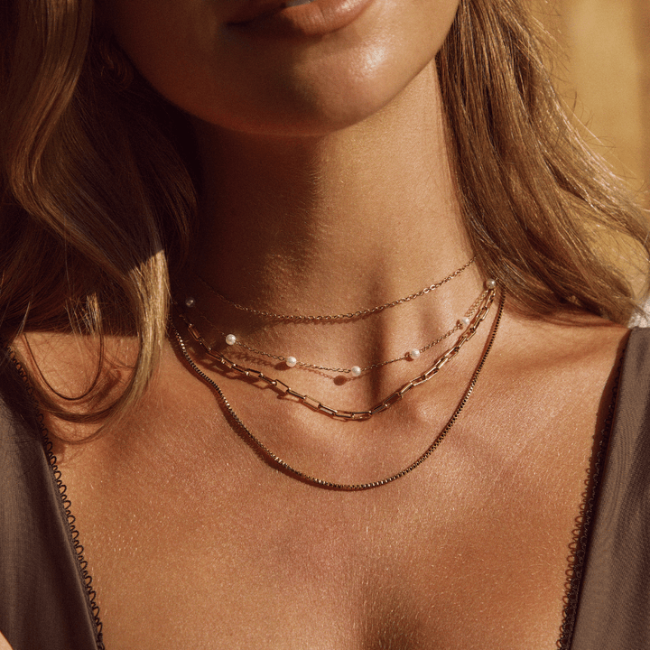 Nura Pearl 18K Gold Necklace - Harry & Olivia Birmingham
