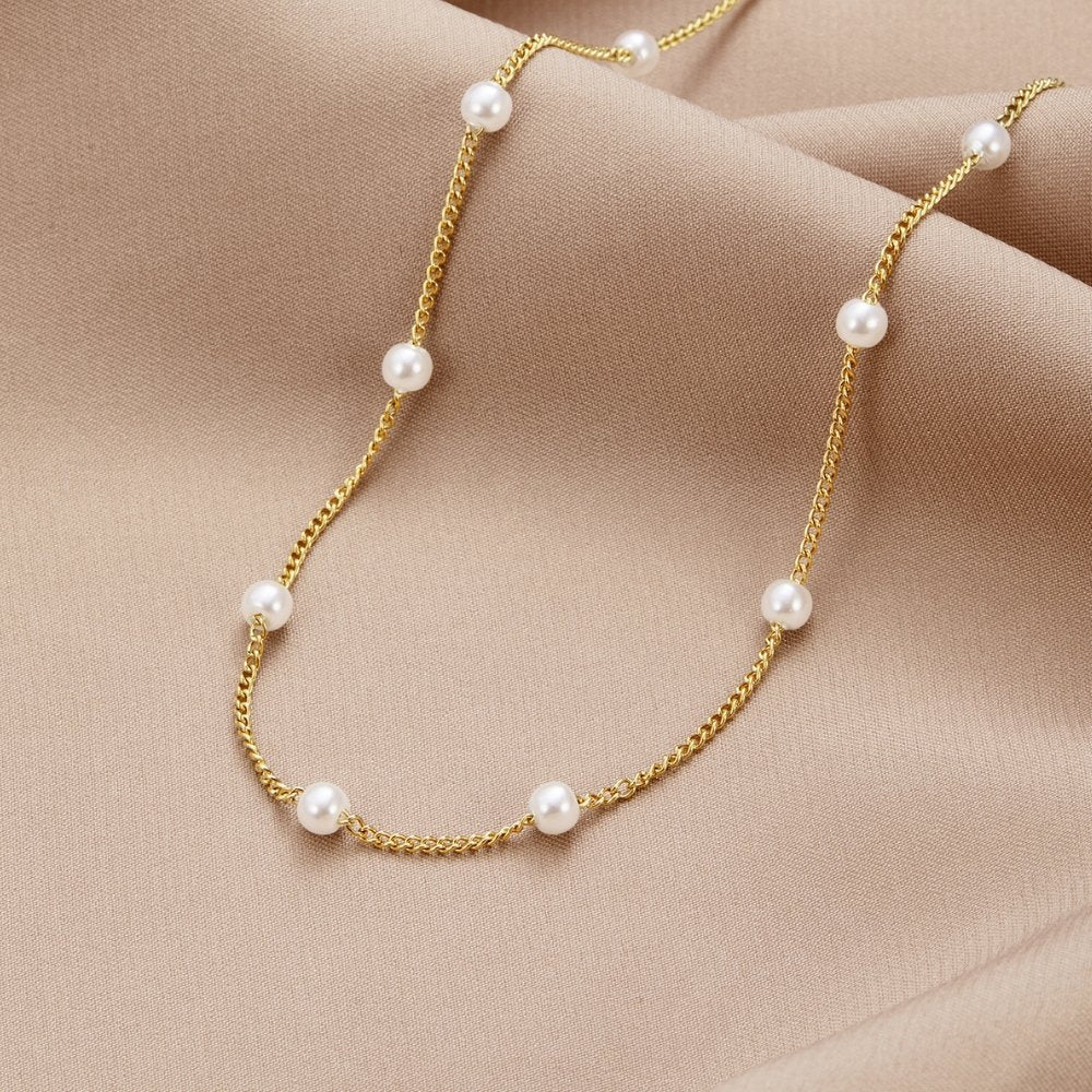 Nura Pearl 18K Gold Necklace - Harry & Olivia Birmingham