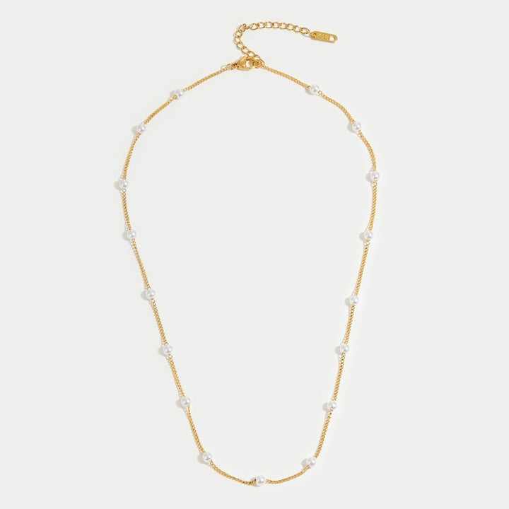 Nura Pearl 18K Gold Necklace - Harry & Olivia Birmingham