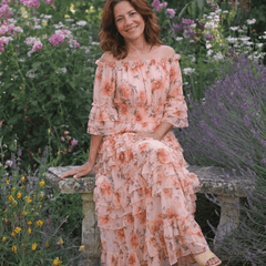 Rosalie | Off Shoulder Floral Ruffle Tiered Maxi Dress - Harry & Olivia Birmingham