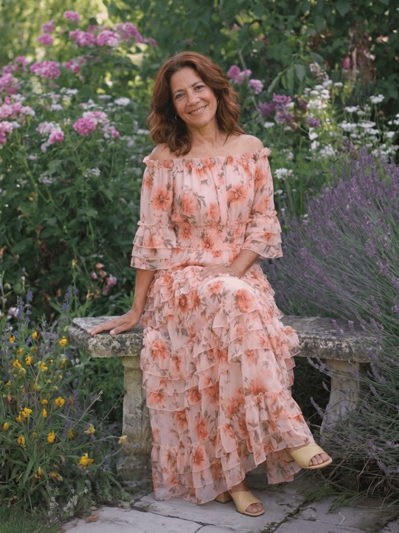 Rosalie | Off Shoulder Floral Ruffle Tiered Maxi Dress - Harry & Olivia Birmingham