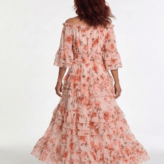 Rosalie | Off Shoulder Floral Ruffle Tiered Maxi Dress - Harry & Olivia Birmingham