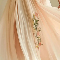 ROSALIND — Floral Appliqué Chiffon Maxi Dress - Harry & Olivia Birmingham