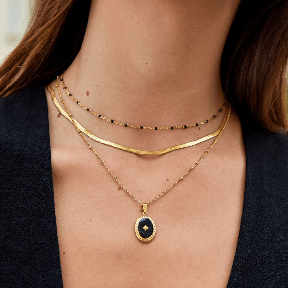 Sarya Snake Chain Gold Necklace - Harry & Olivia Birmingham
