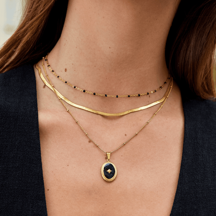 Sarya Snake Chain Gold Necklace - Harry & Olivia Birmingham