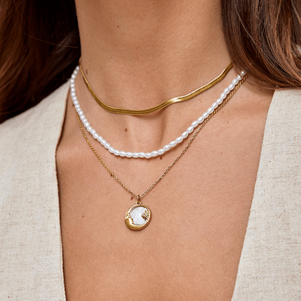 Sarya Snake Chain Gold Necklace - Harry & Olivia Birmingham
