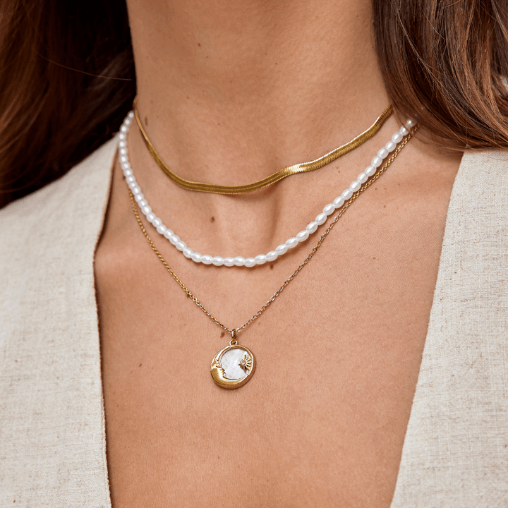 Sarya Snake Chain Gold Necklace - Harry & Olivia Birmingham