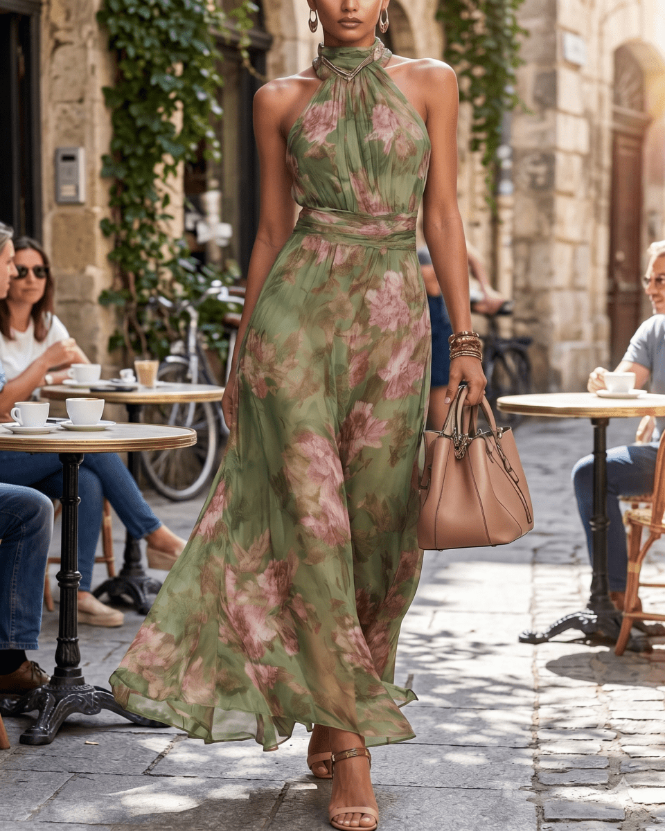 SOPHIE | Elegant Floral Summer Dress - Harry & Olivia Birmingham