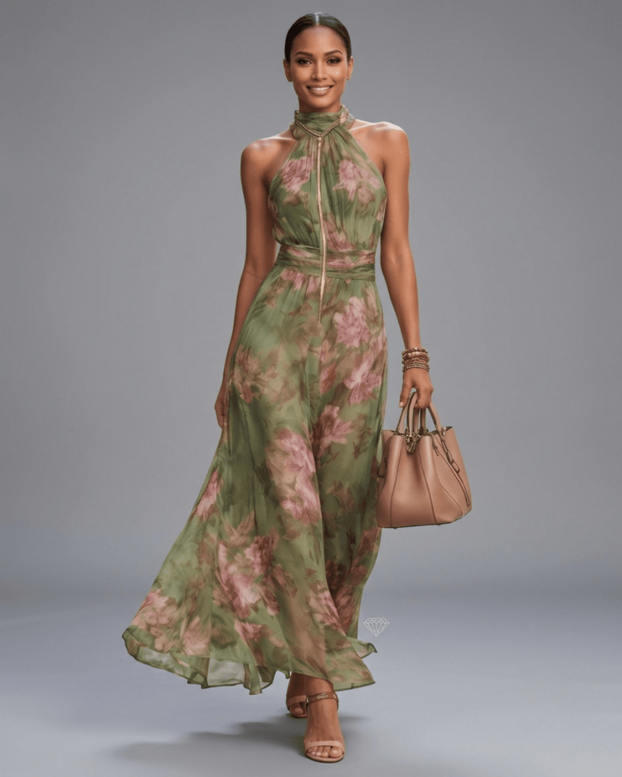 SOPHIE | Elegant Floral Summer Dress - Harry & Olivia Birmingham