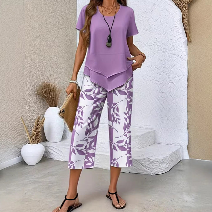 CELESTE | Layered Tunic & Wide-Leg Trouser Set