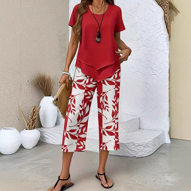 CELESTE | Layered Tunic & Wide-Leg Trouser Set