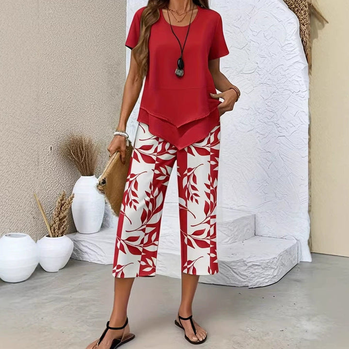 CELESTE | Layered Tunic & Wide-Leg Trouser Set