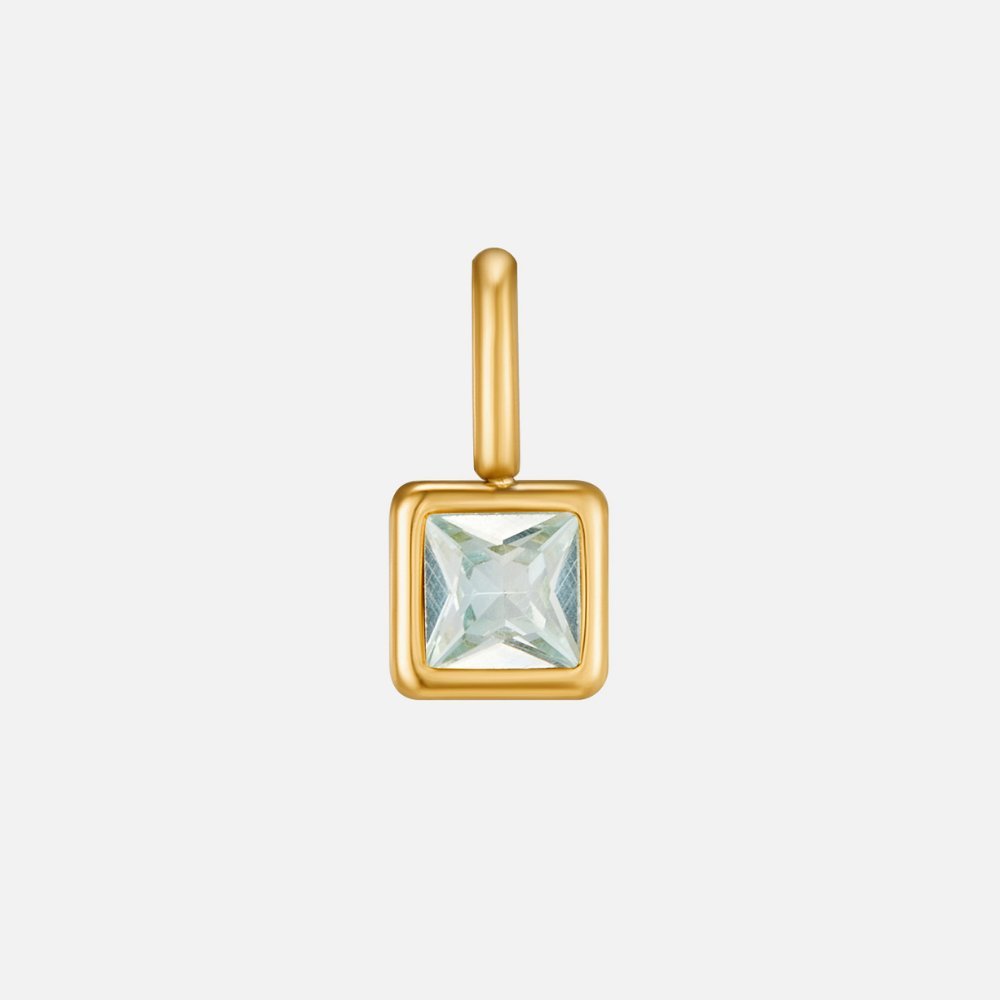 Square Pendant Birthstone Necklace - Harry & Olivia Birmingham
