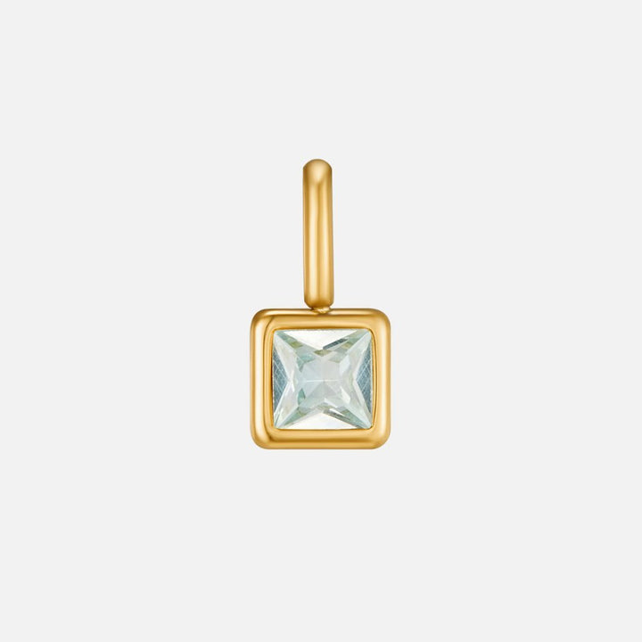 Square Pendant Birthstone Necklace - Harry & Olivia Birmingham