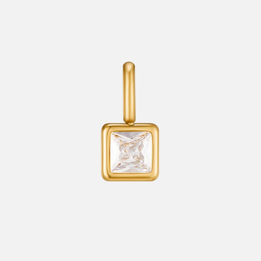 Square Pendant Birthstone Necklace - Harry & Olivia Birmingham