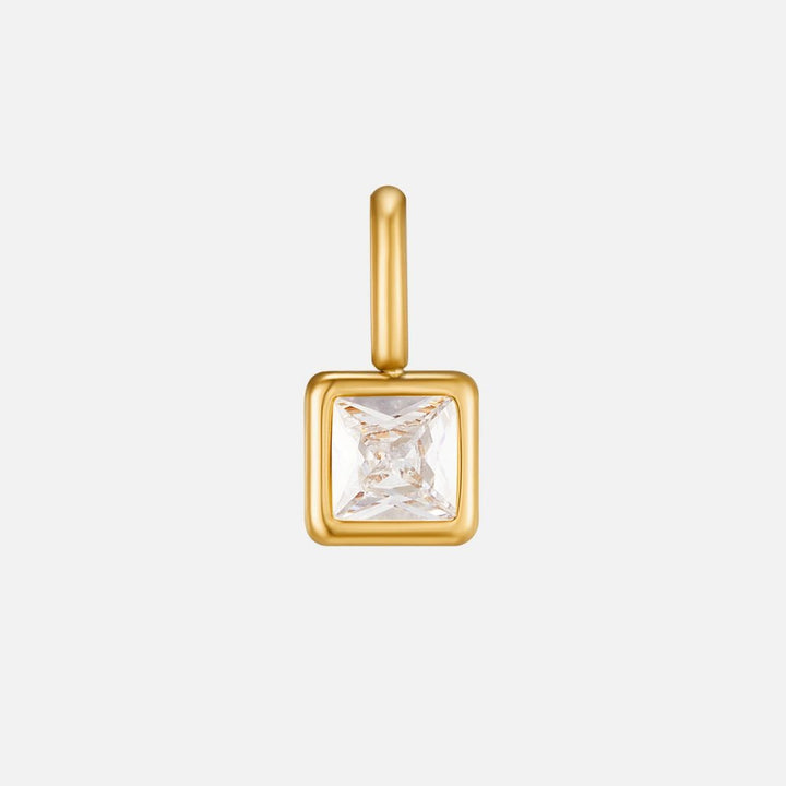 Square Pendant Birthstone Necklace - Harry & Olivia Birmingham