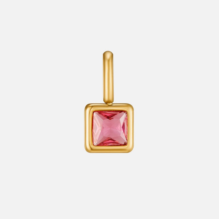 Square Pendant Birthstone Necklace - Harry & Olivia Birmingham