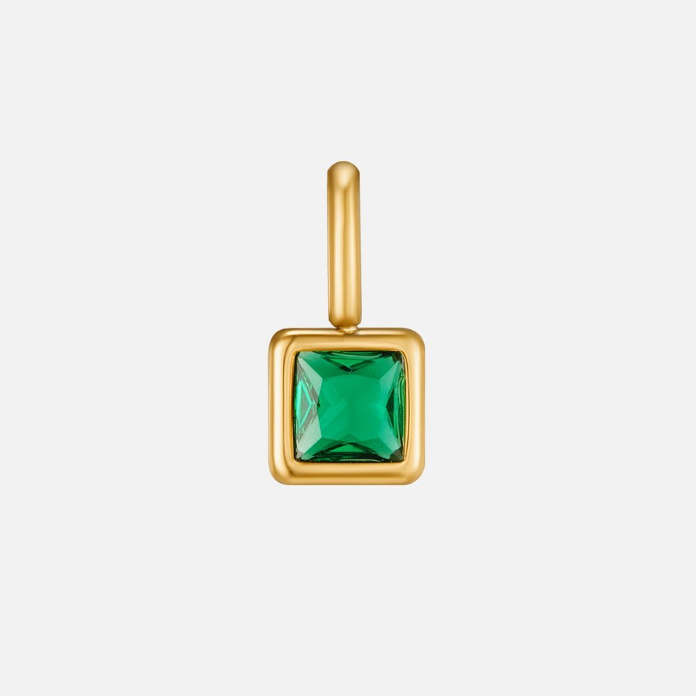 Square Pendant Birthstone Necklace - Harry & Olivia Birmingham