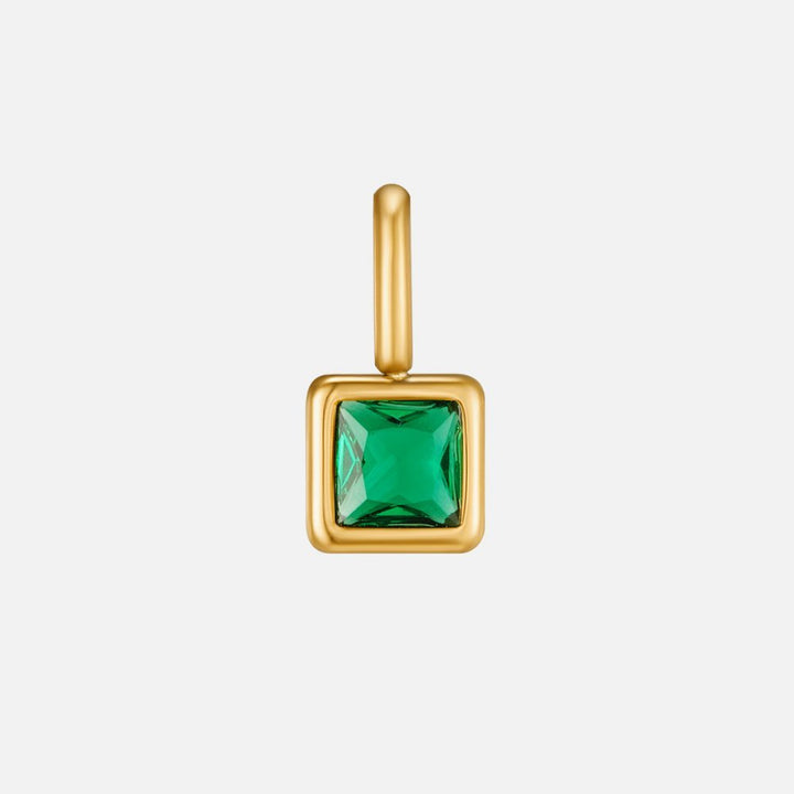 Square Pendant Birthstone Necklace - Harry & Olivia Birmingham