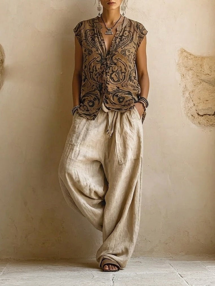 The Florence Linen-Blend Co-ord Set - Harry & Olivia Birmingham