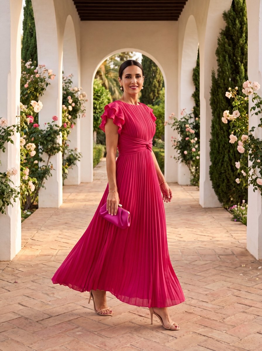 Valentina | Pleated Occasion Maxi Dress - Harry & Olivia Birmingham