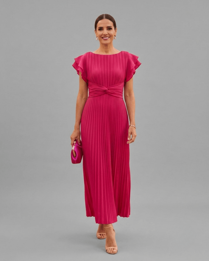 Valentina | Pleated Occasion Maxi Dress - Harry & Olivia Birmingham