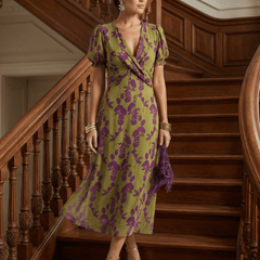 Virel | Relaxed Floral Midi Dress - Harry & Olivia Birmingham
