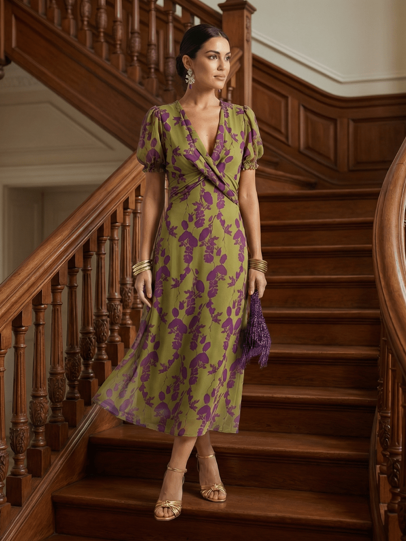 Virel | Relaxed Floral Midi Dress - Harry & Olivia Birmingham