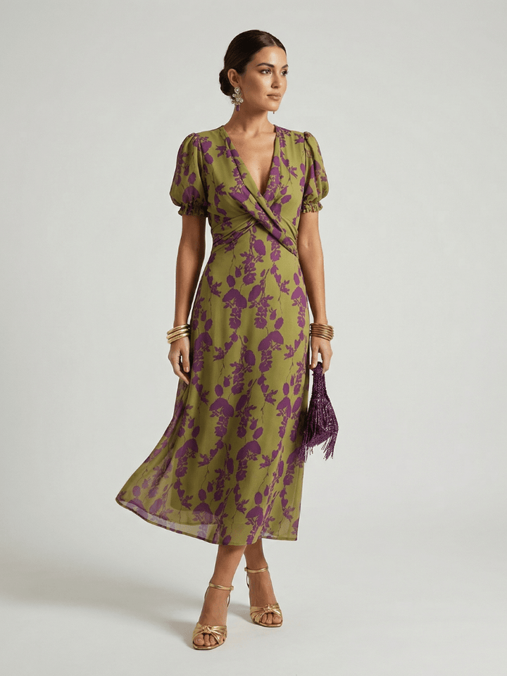 Virel | Relaxed Floral Midi Dress - Harry & Olivia Birmingham