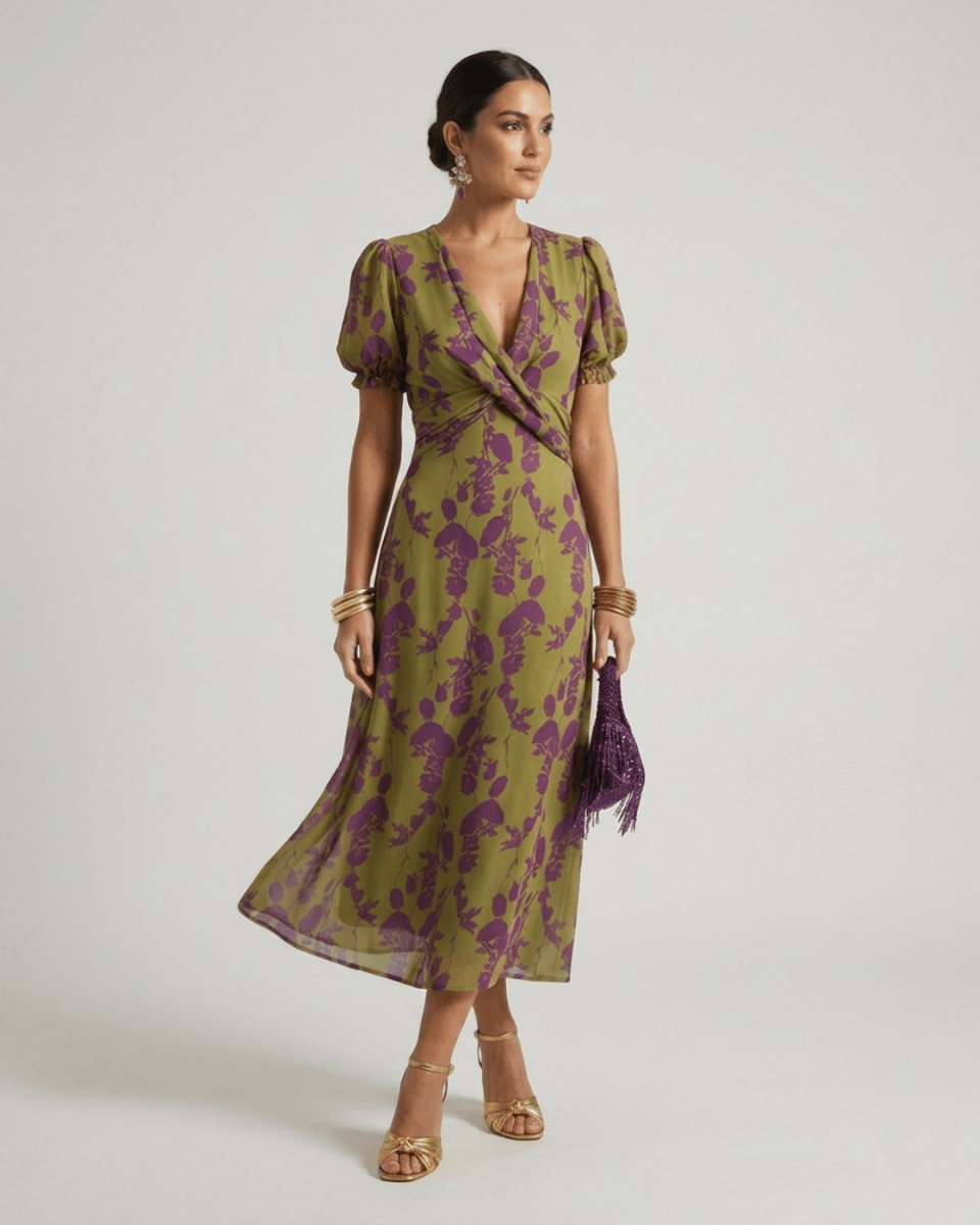 Virel | Relaxed Floral Midi Dress - Harry & Olivia Birmingham