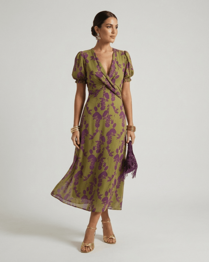 Virel | Relaxed Floral Midi Dress - Harry & Olivia Birmingham