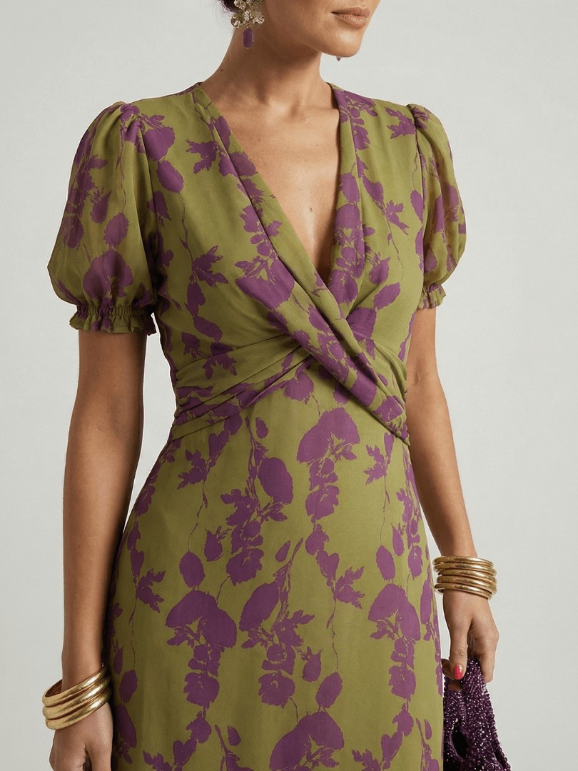 Virel | Relaxed Floral Midi Dress - Harry & Olivia Birmingham