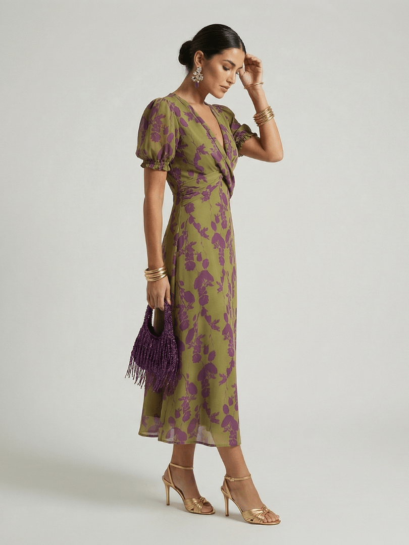Virel | Relaxed Floral Midi Dress - Harry & Olivia Birmingham