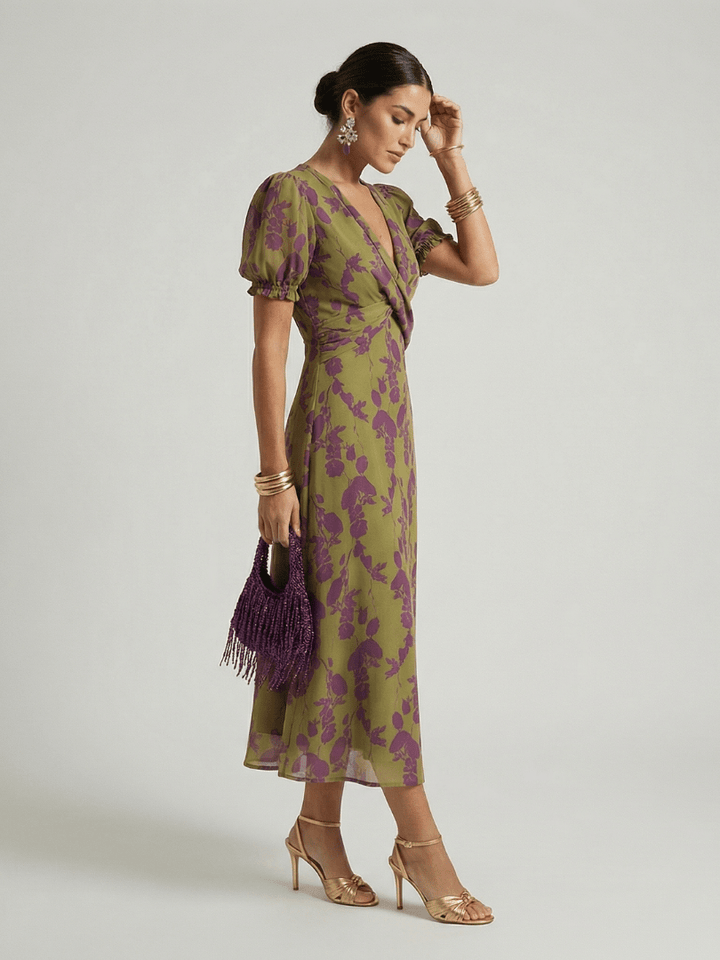 Virel | Relaxed Floral Midi Dress - Harry & Olivia Birmingham
